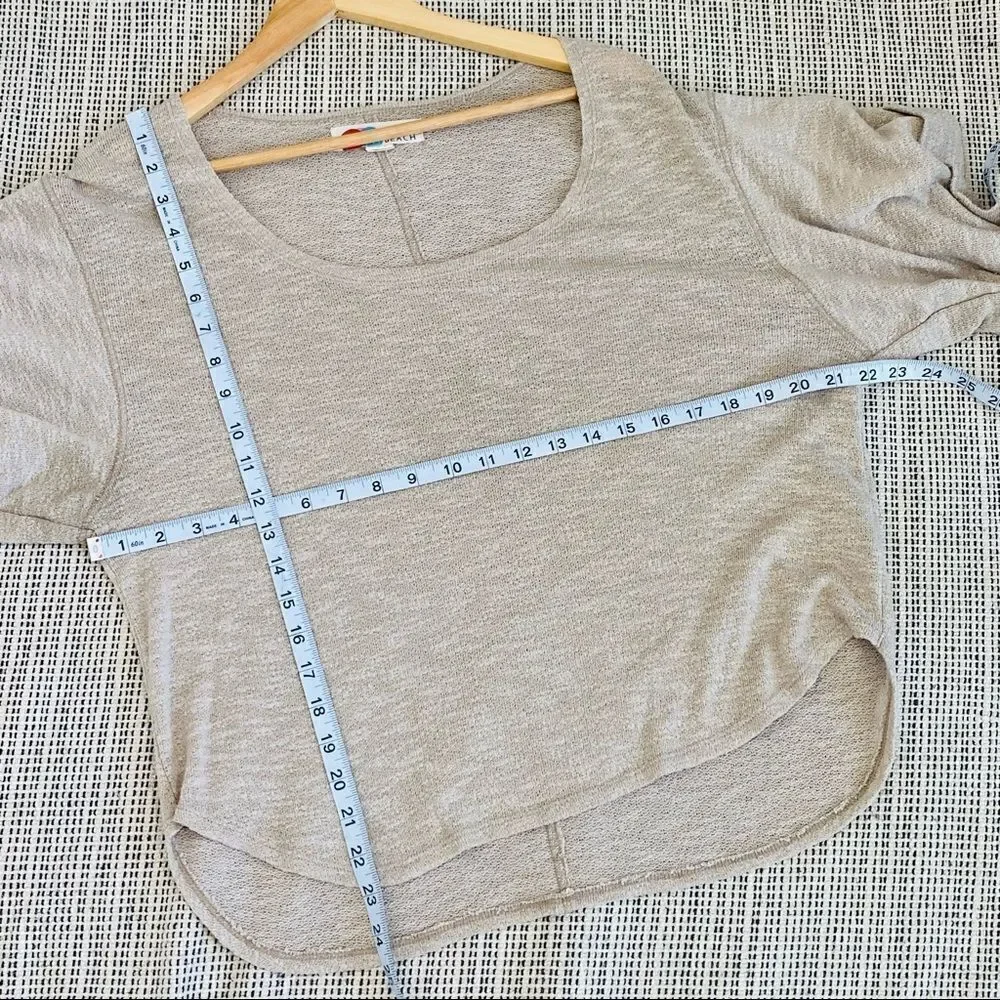 Free People Beach Nani tee in beige size medium